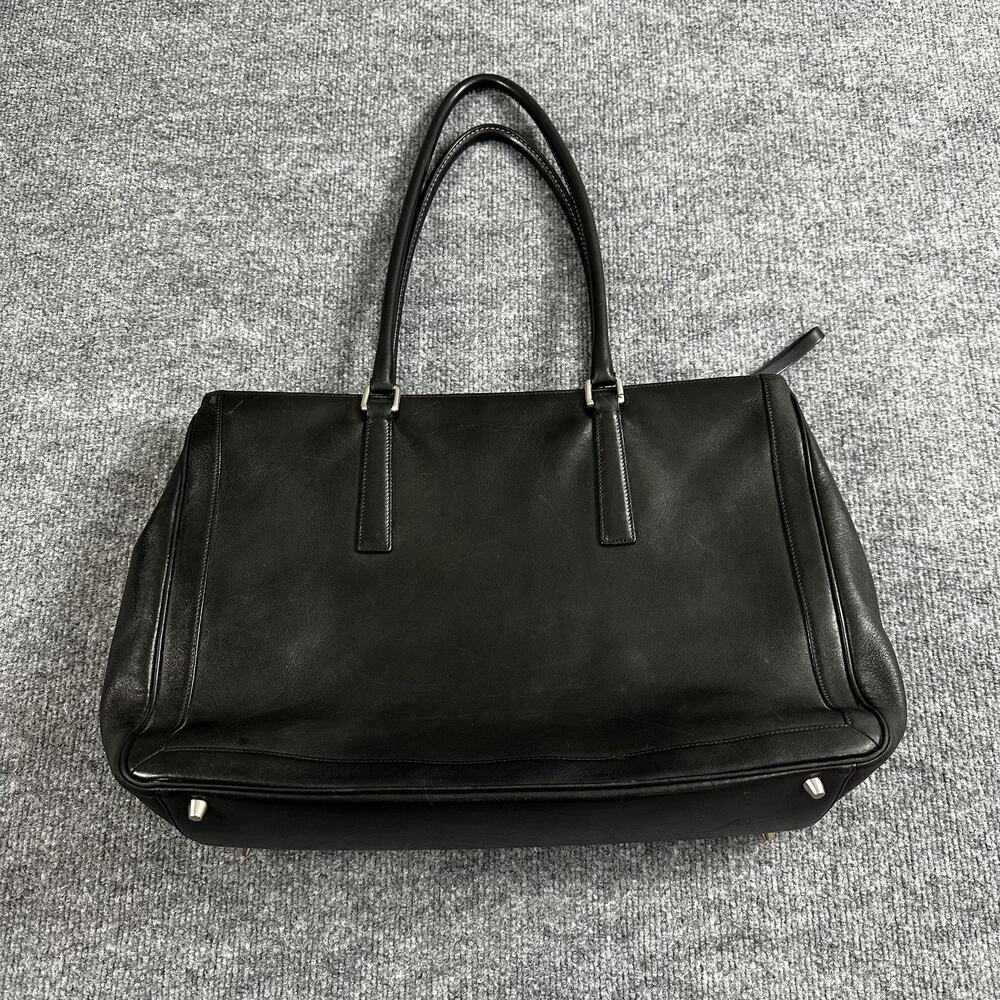 Coach Black Leather Tote Bag